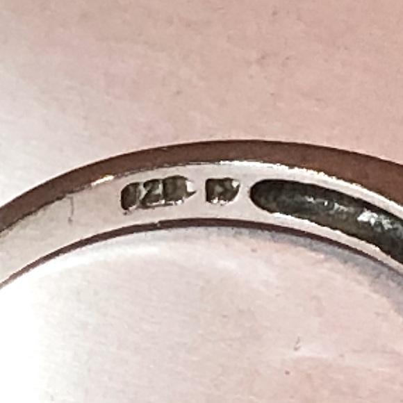 MULTI-GEMSTONE Sterling Silver Single Band Inlay Vintage Ring Sz 7 - Picture 13 of 17